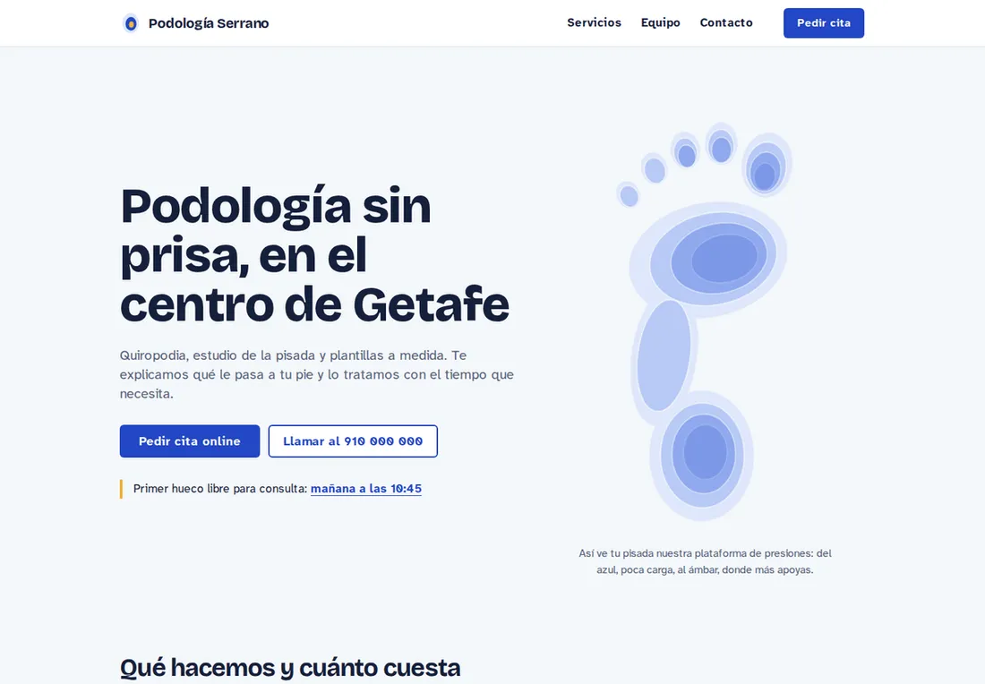 Captura de Podología Serrano